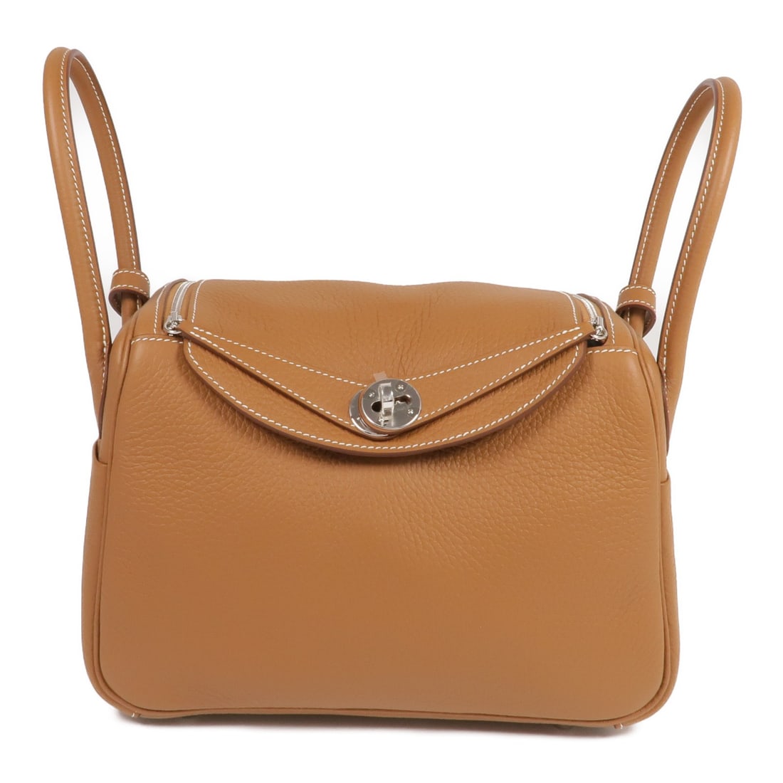 HERMES Lindy 26 2 Way Shoulder Bag Clemence Leather Brown PHW (1 of 15)