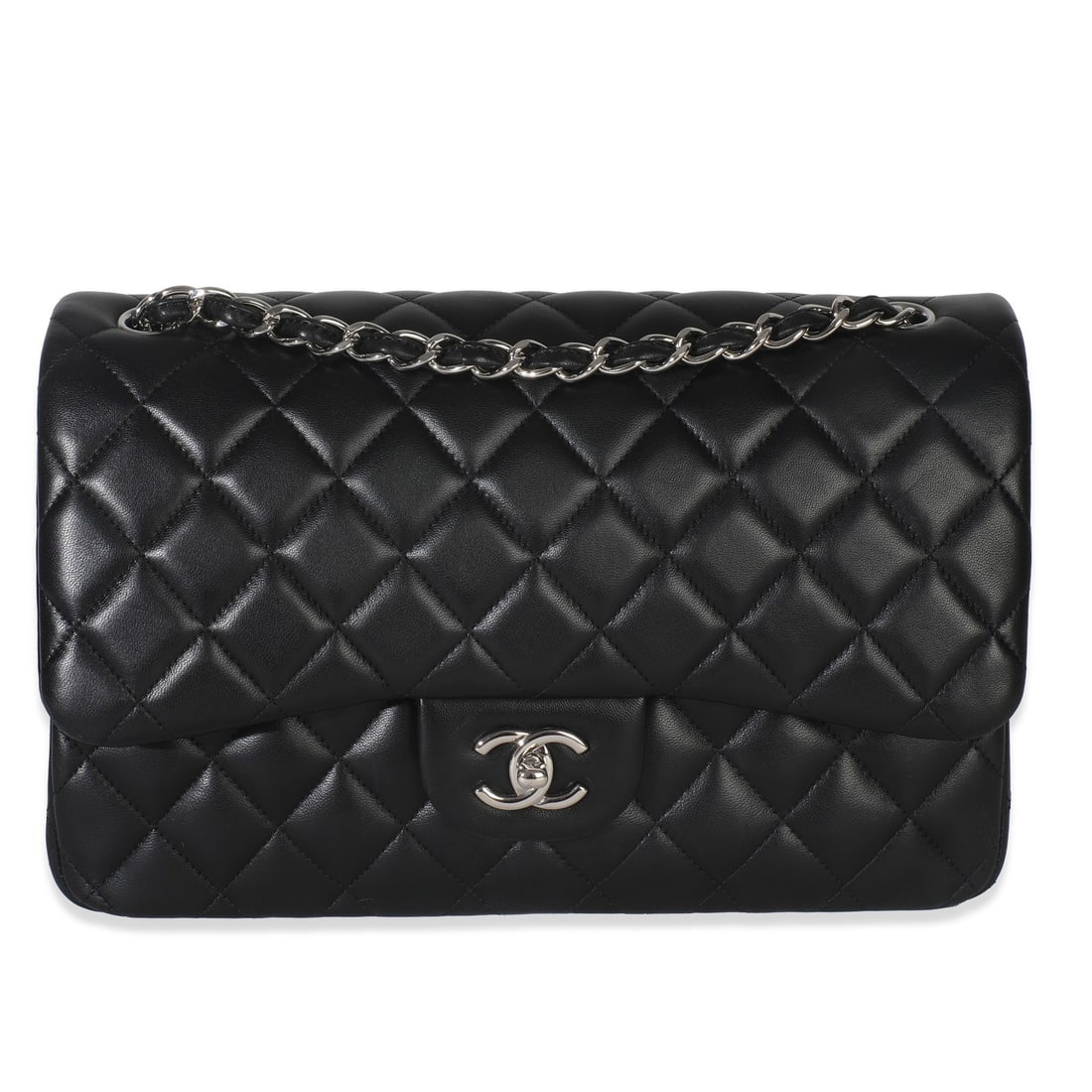 Chanel Jumbo Double Flap Shoulder Bag Black Lambskin 2017-2018 (1 of 9)