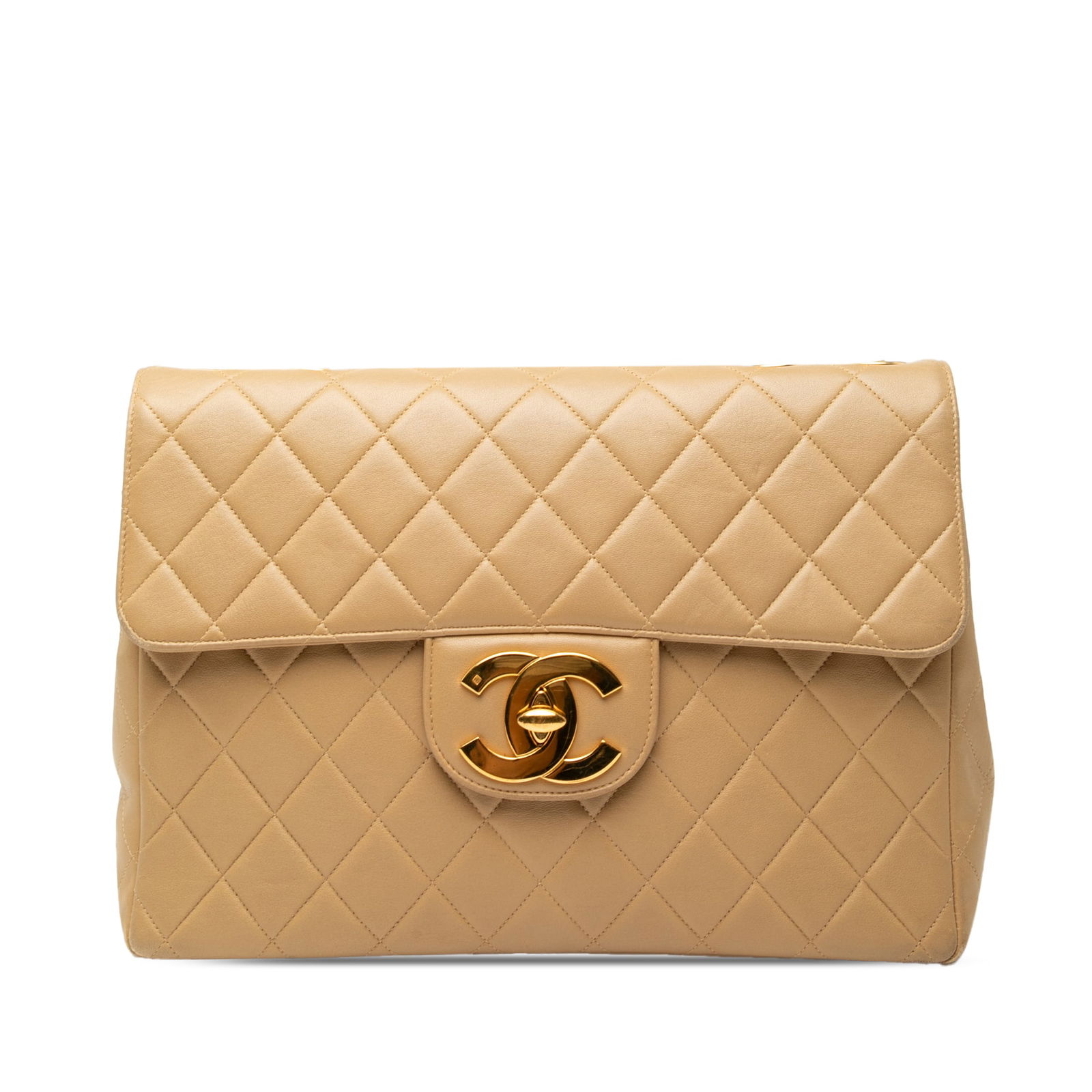 Chanel Jumbo XL Classic Flap Brown Lambskin Bag with Gold Chain (1 of 11)