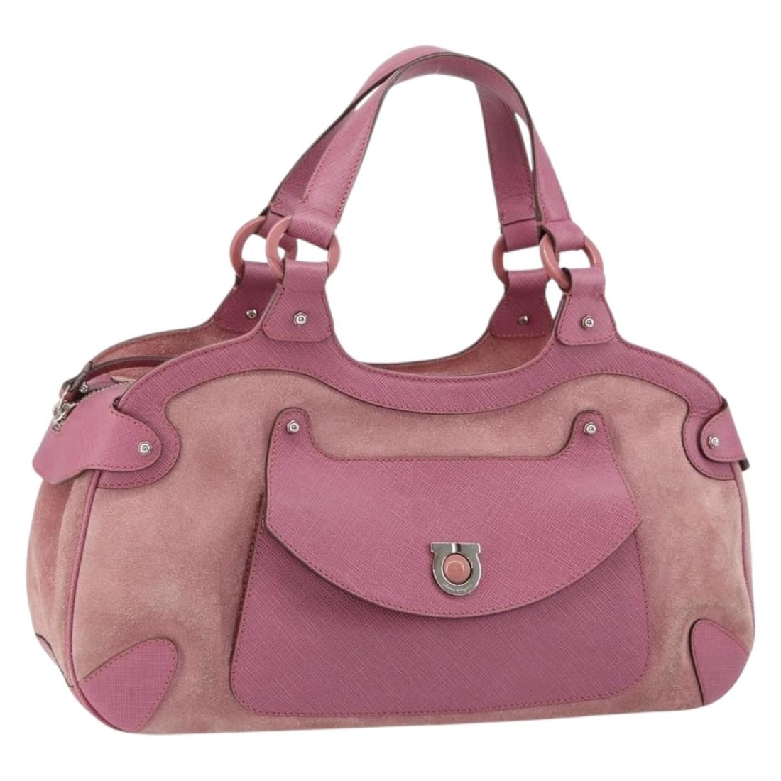 Pink Gancini Handbag by Salvatore Ferragamo (1 of 1)