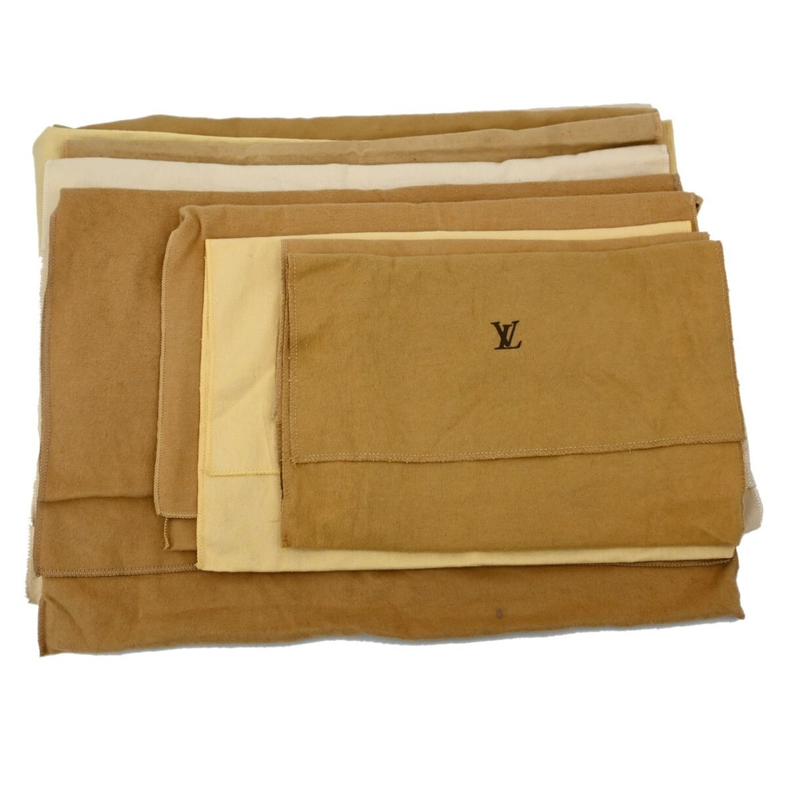 Authentic Louis Vuitton 10 Dust Bag Set Brown Beige Cotton (1 of 6)