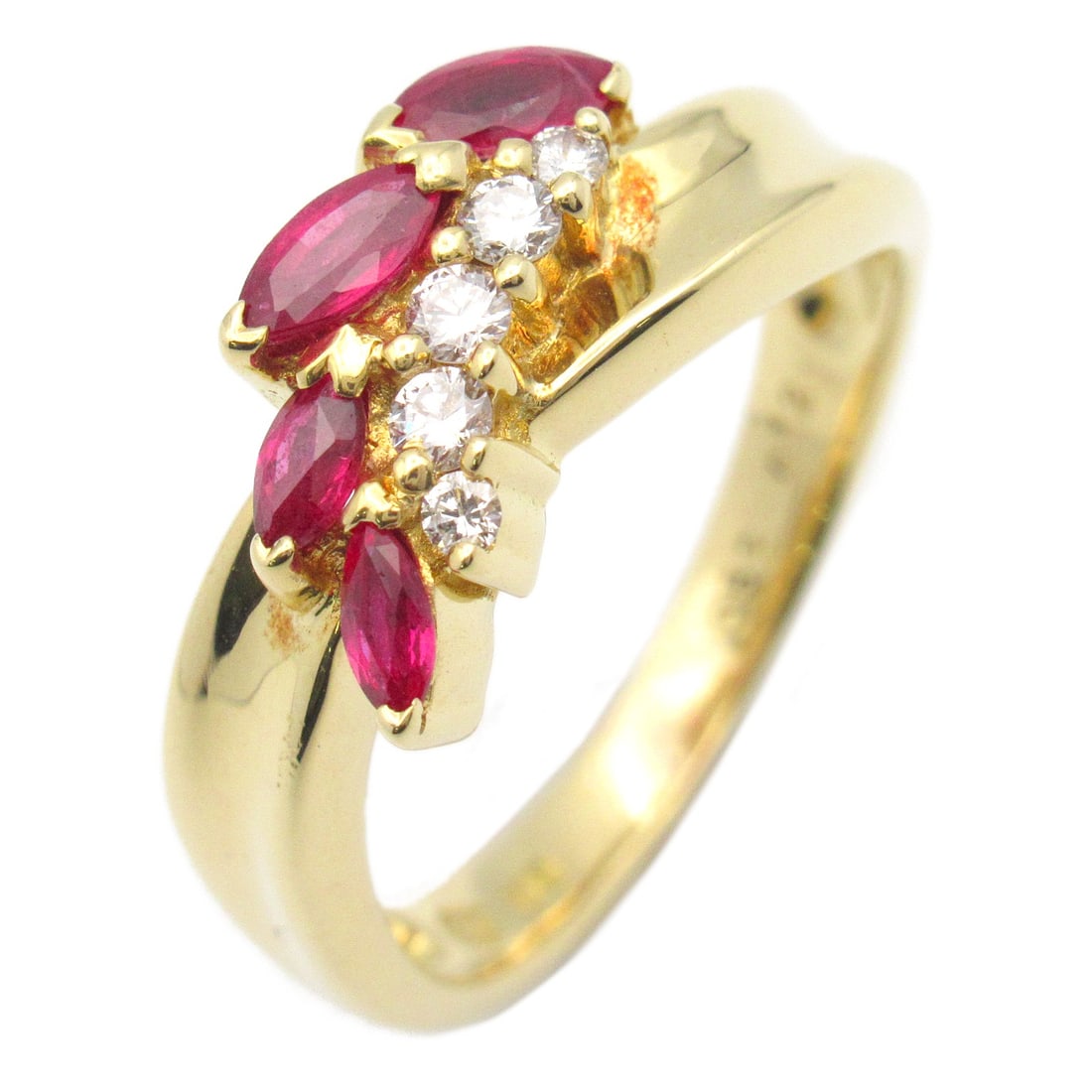 Ruby Diamond Ring in 18K Yellow Gold by Jewelry Size 6.5 (1 of 7)
