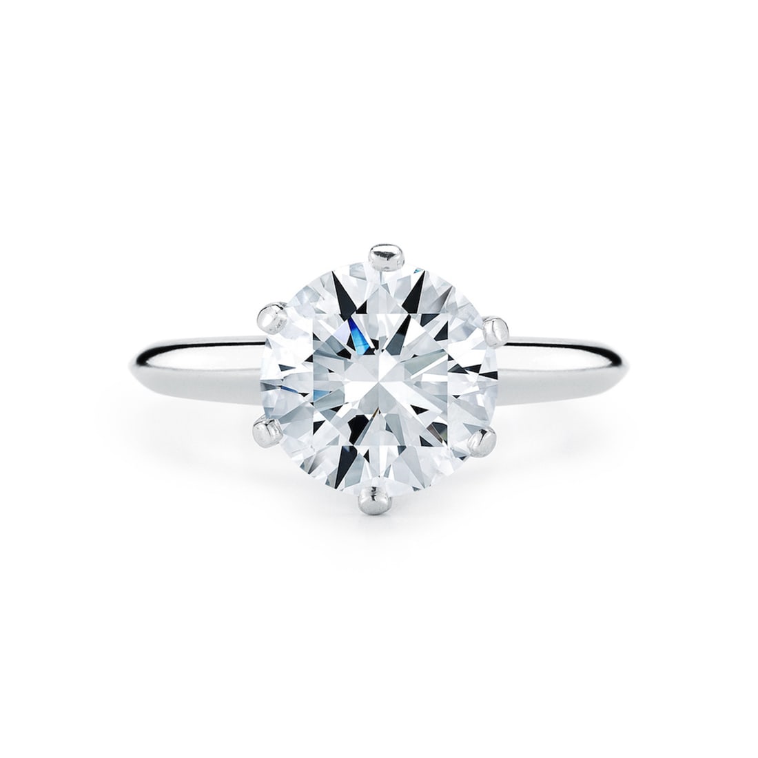 Rachel Koen 1.80ct Round Cut Diamond Engagement Ring Platinum GIA Certified: Rachel Koen 1.80ct Round Cut Diamond Engagement Ring Platinum GIA Certified Presenting an exquisite six prong solitaire round cut diamond engagement ring, this stunning piece features a natural diamon