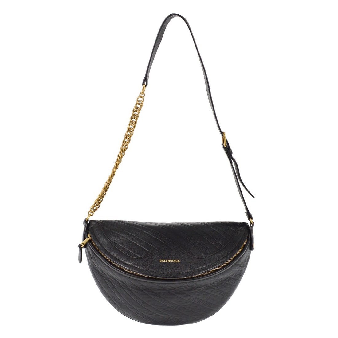 Black Souvenir Belt Bag by Balenciaga: Black Souvenir Belt Bag by Balenciaga This Balenciaga Souvenir Belt Bag is a pre-owned accessory in very good condition, showing minimal signs of use both inside and out and is free of any odor. Desig