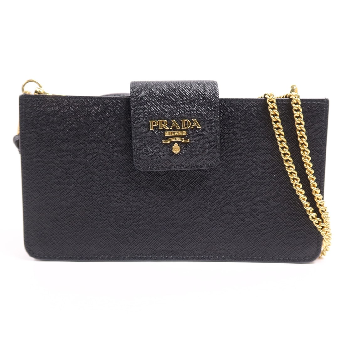 PRADA Calfskin Leather Phone Case Black GHW (1 of 15)