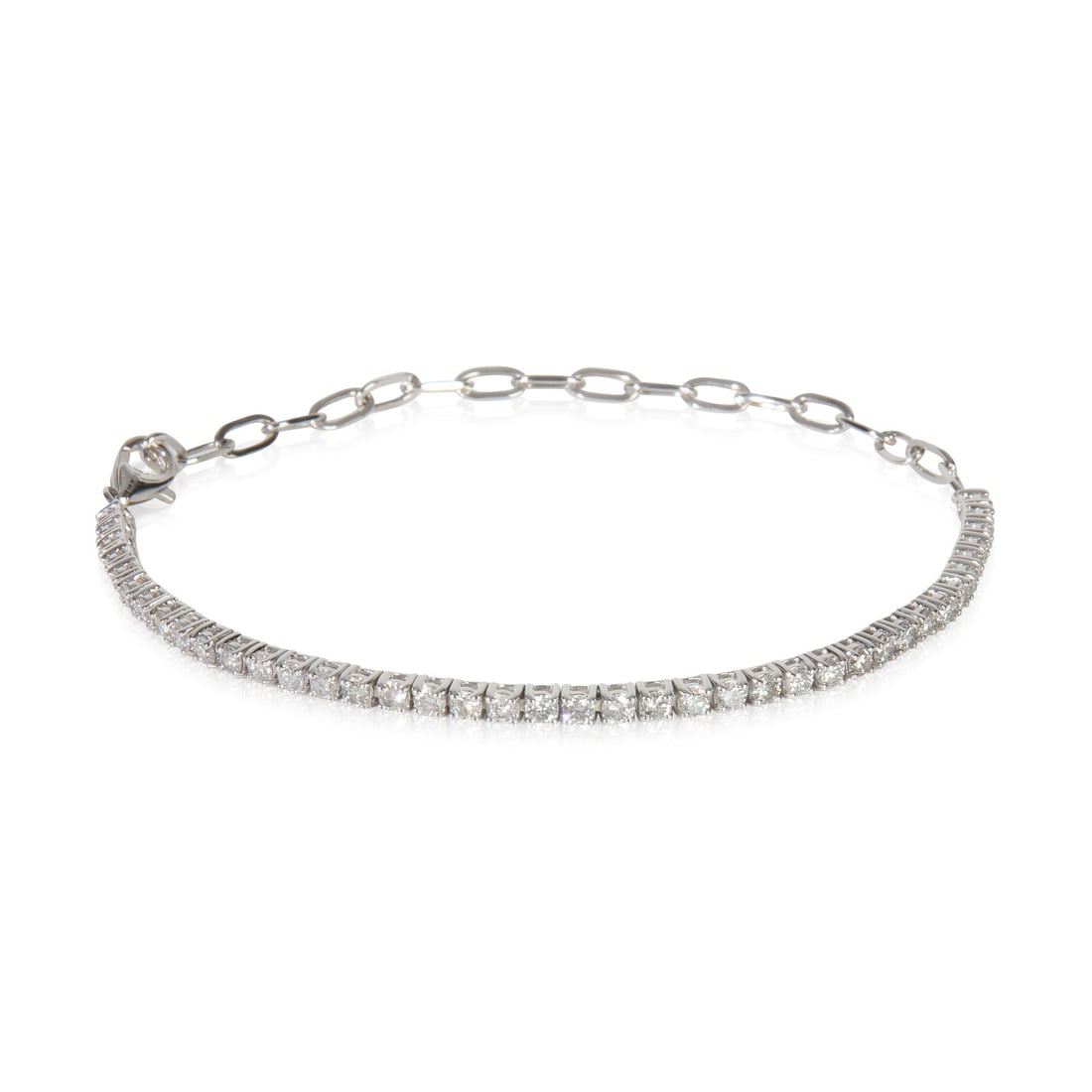14K White Gold Diamond Bracelet 1.40 Cts SI1 Women's Jewelry (1 of 4)