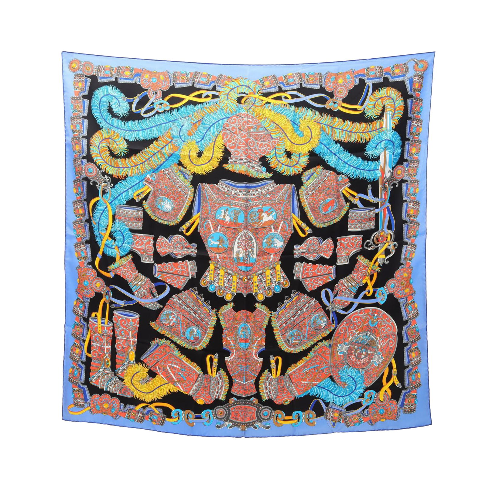 Sous L Egide de Mars 90 Silk Scarf by Hermes (1 of 5)