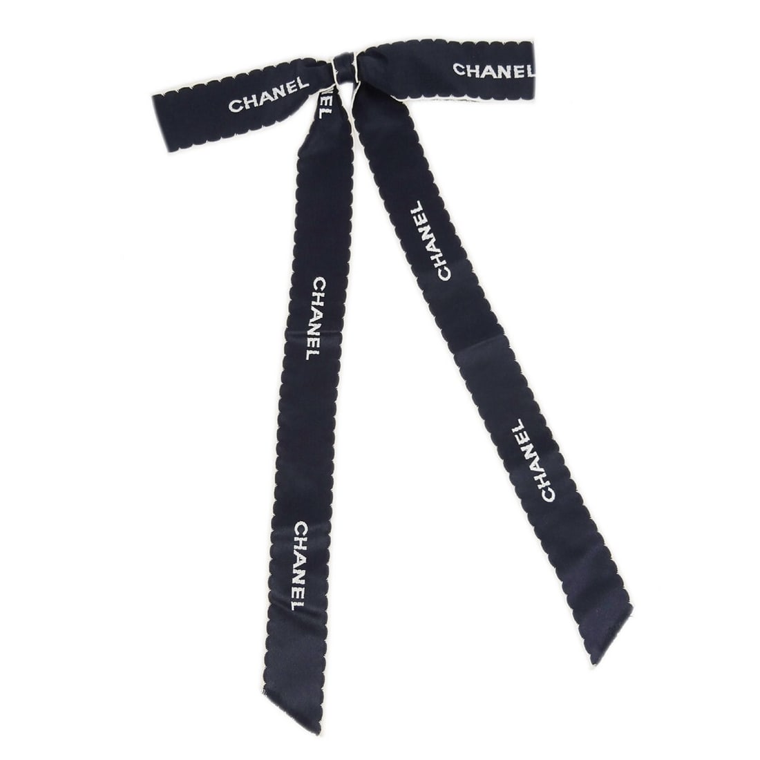 Chanel Navy Satin Bow Brooch Pin Gold Plated Corsage: Chanel Navy Satin Bow Brooch Pin Gold Plated Corsage Elevate your outfit with this exquisite Chanel Bow Brooch Pin, crafted from luxurious navy satin and adorned with gold-plated metal accents. This e