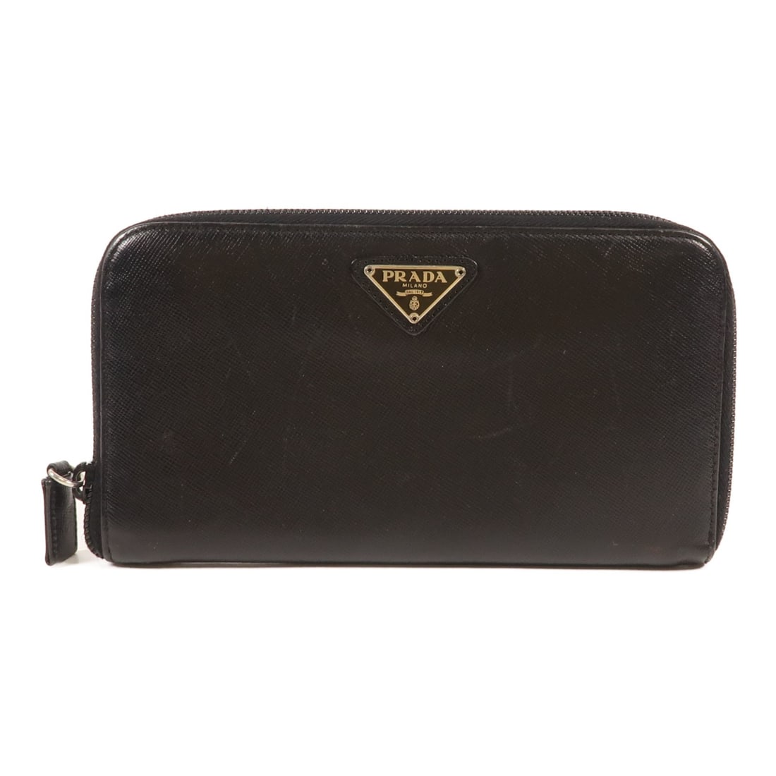 PRADA Long Wallet M506A Black Calfskin Leather Italy (1 of 14)