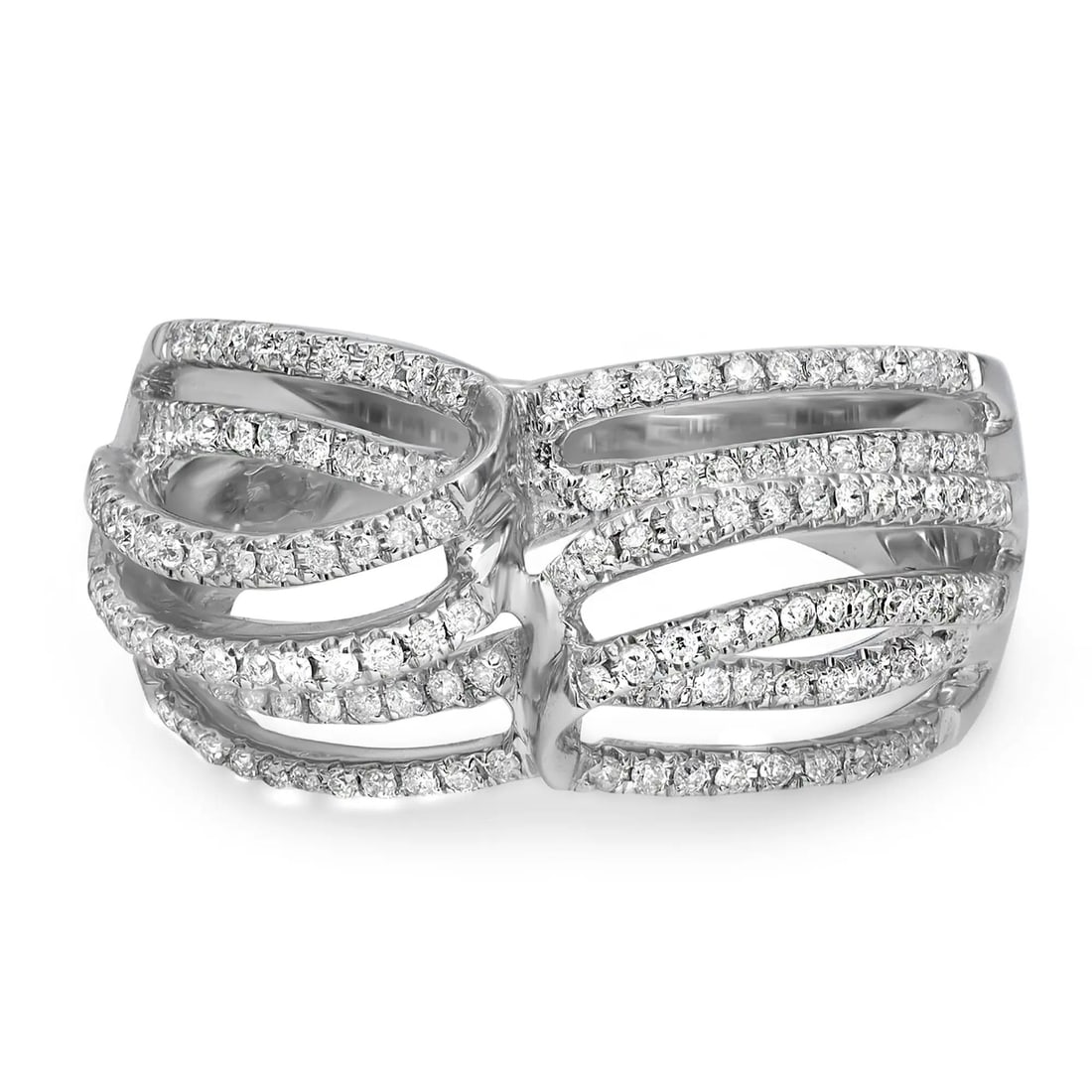 Rachel Koen 0.47Cttw Round Diamond Cocktail Ring 14K White Gold Size 7.5: Rachel Koen 0.47Cttw Round Diamond Cocktail Ring 14K White Gold Size 7.5 This stunning ladies cocktail ring features a total carat weight of 0.47 ctw, showcasing beautiful prong set round cut diamonds