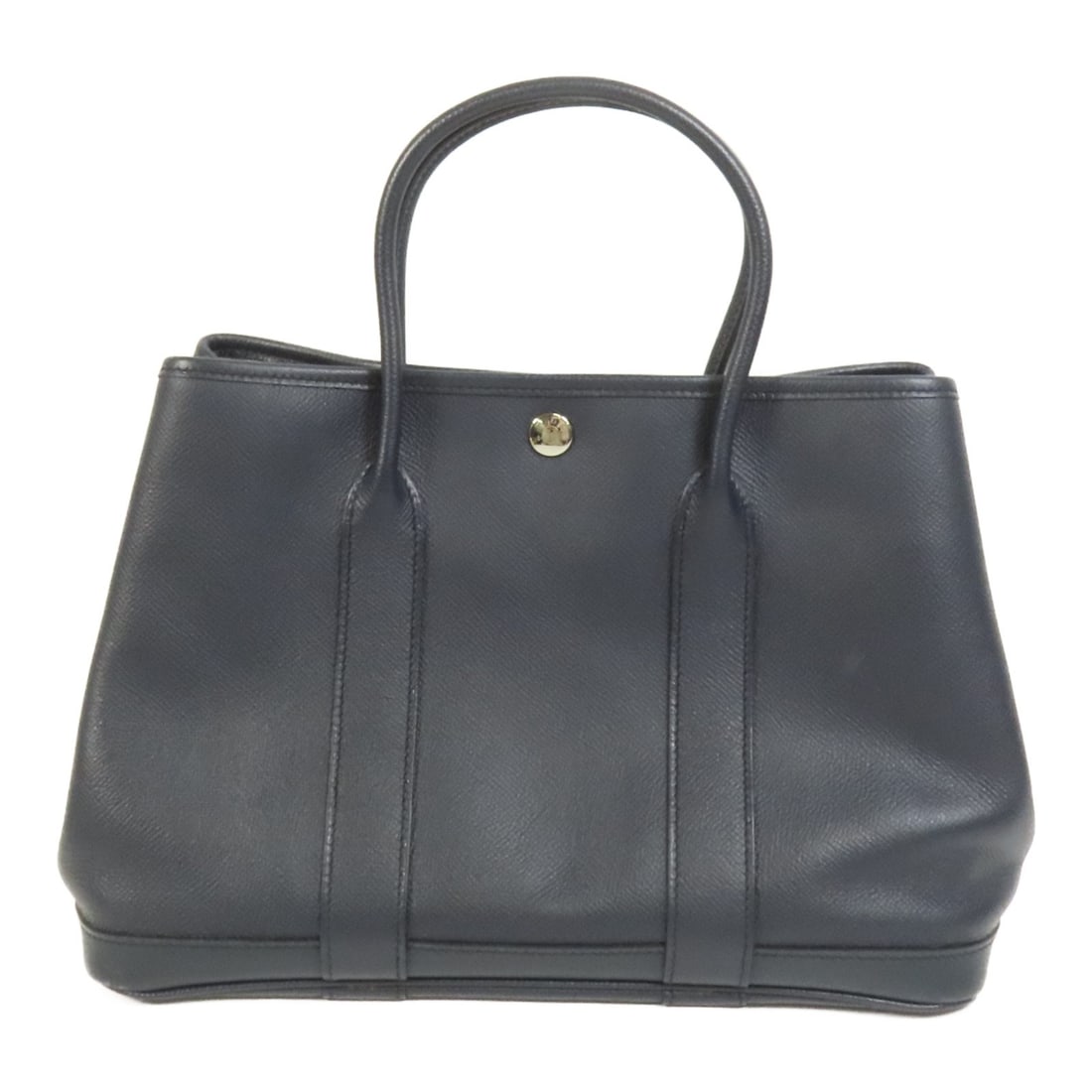 HERMES Garden Party TPM Tote Bag Epsom Leather Bleu Indigo: HERMES Garden Party TPM Tote Bag Epsom Leather Bleu Indigo This exquisite HERMES Garden Party TPM Tote Bag is crafted from high-quality Epsom leather in a stunning Bleu Indigo hue. The bag features a