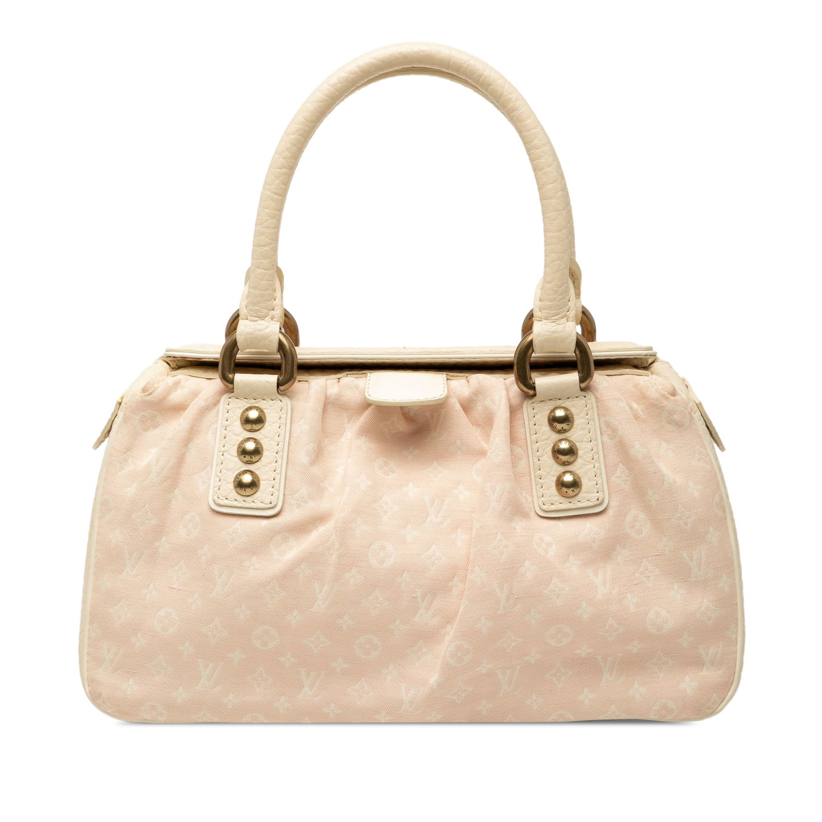 Louis Vuitton Trapeze PM Pink Mini Lin Canvas Satchel with Leather Trim (1 of 7)