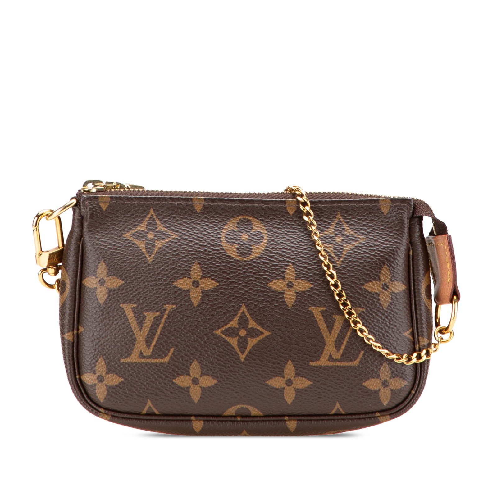 Louis Vuitton Monogram Mini Pochette Accessoires Gold Tone Chain Bag (1 of 11)