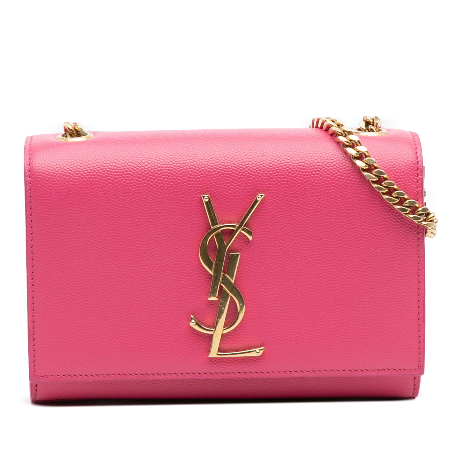 Saint Laurent Pink Grain De Poudre Monogram Kate Crossbody Bag (1 of 11)