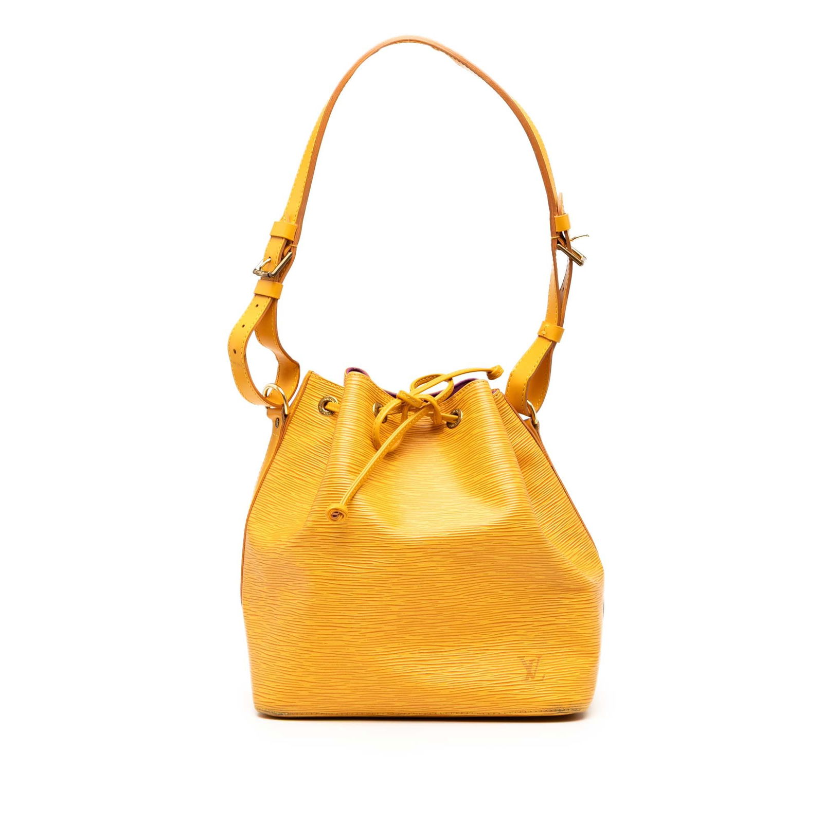 Louis Vuitton Petit Noe Epi yellow leather shoulder bag with drawstring (1 of 7)