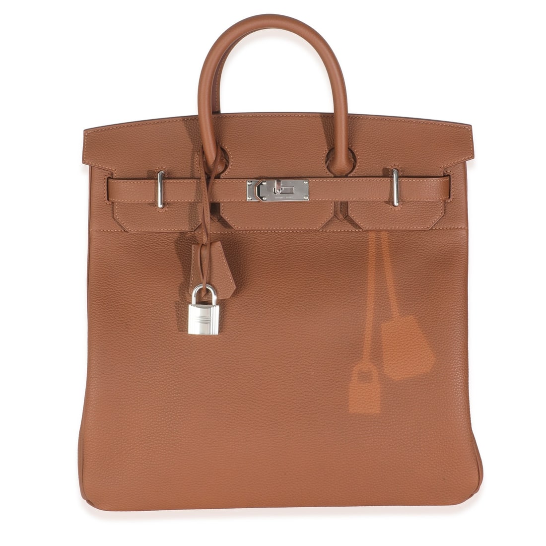 Hermes HAC Birkin 40 Gold Togo Coup De Soleil Leather Bag with Accessories: Hermes HAC Birkin 40 Gold Togo Coup De Soleil Leather Bag with Accessories Introducing the exquisite Hermes Gold Togo Coup De Soleil HAC Birkin 40, a stunning handbag crafted from premium leather in a