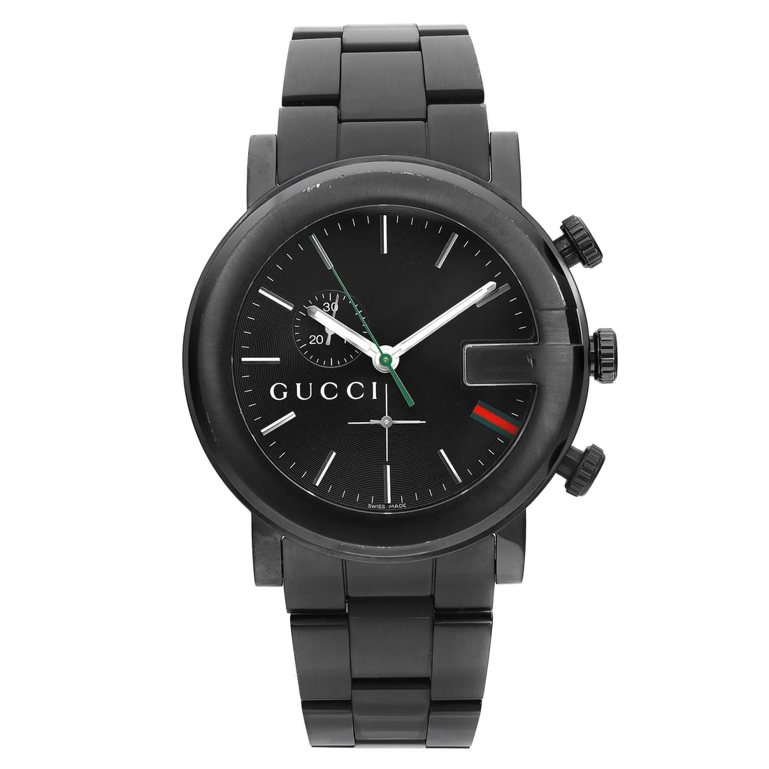 Gucci G-Chrono YA101331 Black Dial Quartz Men's Watch Stainless Steel (1 of 5)