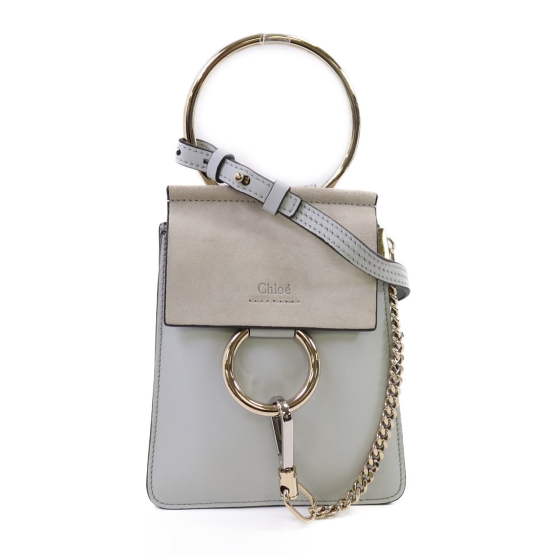 Chloe Feye Light Blue Calfskin and Suede 2-Way Shoulder Bag with GHW: Chloe Feye Light Blue Calfskin and Suede 2-Way Shoulder Bag with GHW This Chloe Feye 2-way shoulder bag is crafted from calfskin leather with suede accents in a light blue color. Designed for versatil