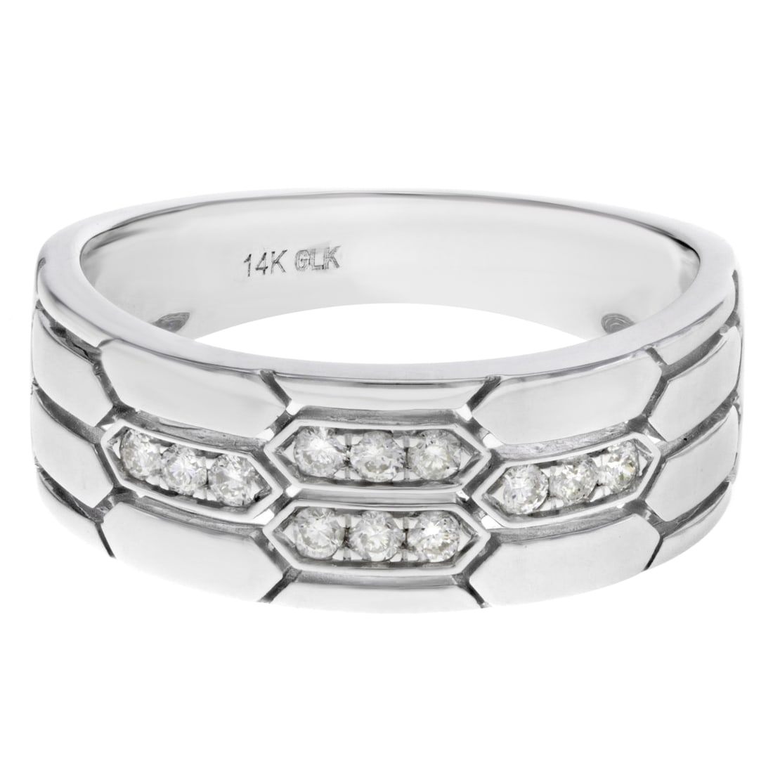 Rachel Koen 14K White Gold Diamond Ring 0.20ct IGI Certified: Rachel Koen 14K White Gold Diamond Ring 0.20ct IGI Certified This stunning Rachel Koen fashion wedding anniversary ring is crafted from 14K white gold, featuring a beautiful round diamond at its cente