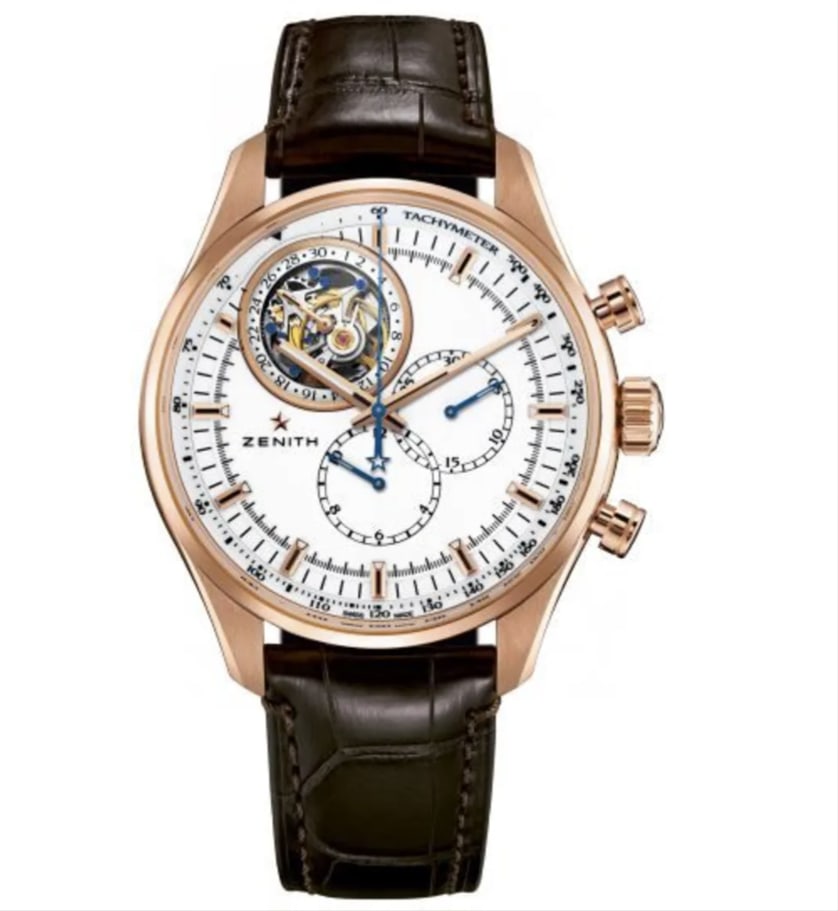 Zenith El Primero Tourbillon Chronograph Ref 18.2280.4035 Brown Leather With Card (1 of 5)
