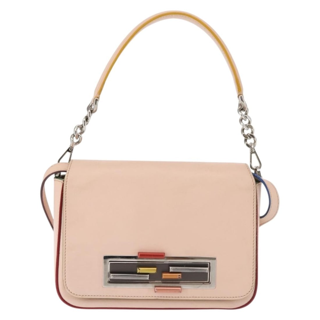Pink Fendi 3Baguette Shoulder Bag Convertible Crossbody Style: Pink Fendi 3Baguette Shoulder Bag Convertible Crossbody Style This pre-owned Fendi 3Baguette Convertible Crossbody in pink is designed for women. It features a shoulder strap and handle, with visible