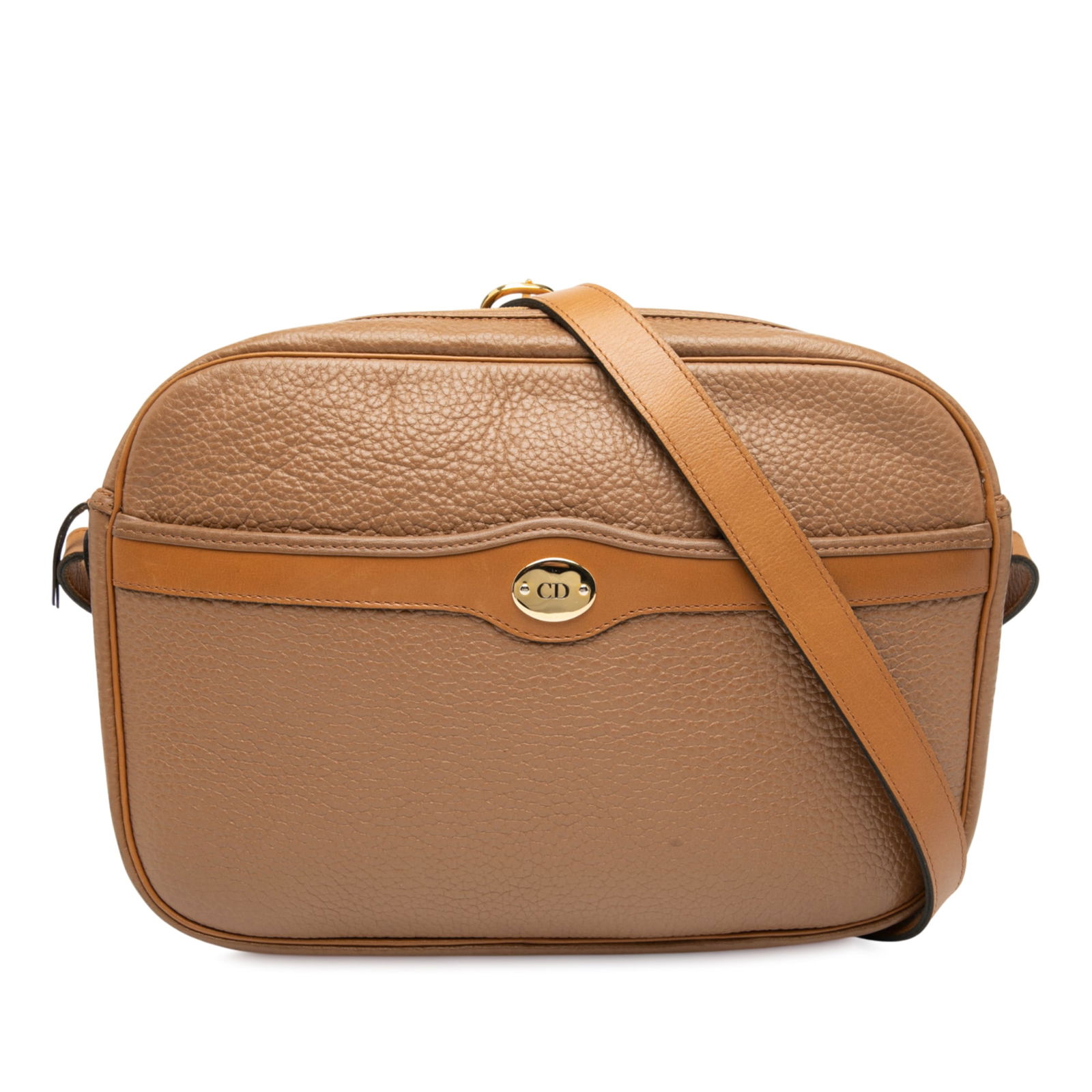 Dior Brown Leather Crossbody Bag with Adjustable Strap (1 of 6)
