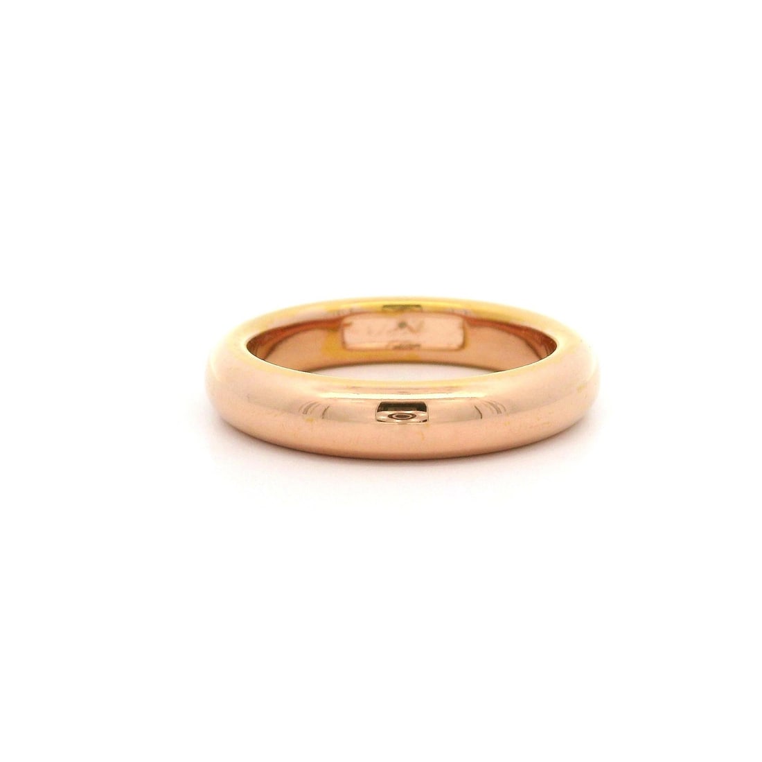 14k Rose Gold 4.06mm Puffed Hollow Polished Band Ring (1 of 3)