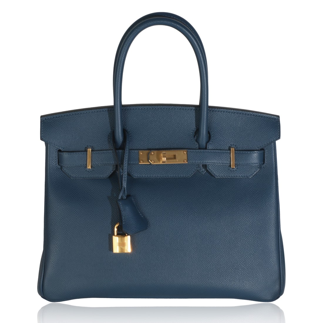 Hermes Birkin 30 Deep Blue Epsom Leather Handbag GHW 2020: Hermes Birkin 30 Deep Blue Epsom Leather Handbag GHW 2020 Introducing the exquisite Hermes Deep Blue Epsom Birkin 30, a testament to luxury and craftsmanship. This iconic handbag features a stunning d
