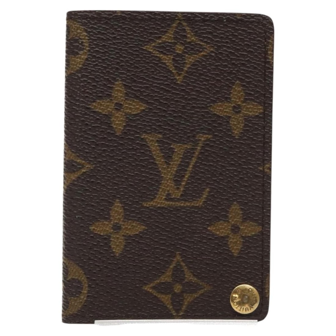 Brown Louis Vuitton Porte Cartes Pression Card Holder (1 of 2)