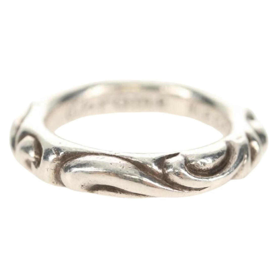 Scroll Motif Band Ring in Sterling Silver by Chrome Hearts (1 of 10)