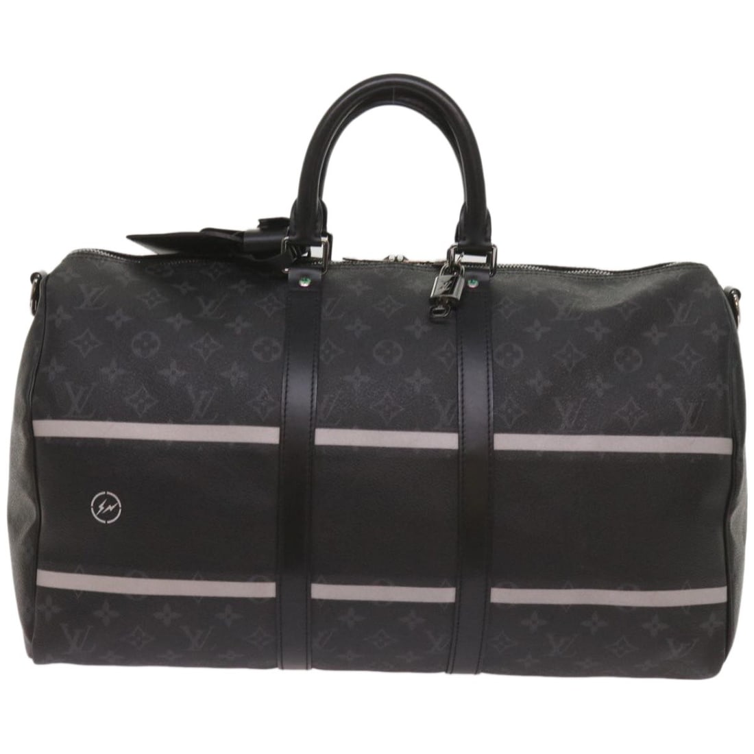 Pre-Owned Louis Vuitton Keepall Bandouliere 45 Black Travel Bag: Pre-Owned Louis Vuitton Keepall Bandouliere 45 Black Travel Bag This pre-owned Louis Vuitton Keepall Bandouliere 45 bag features a classic black design and is in excellent condition with minimal signs