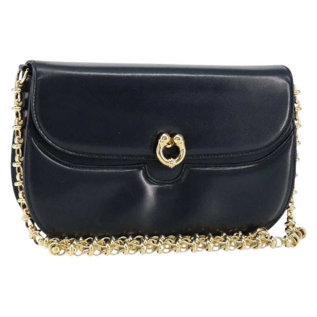 Navy Chain Strap Gucci Vintage Shoulder Bag (1 of 1)