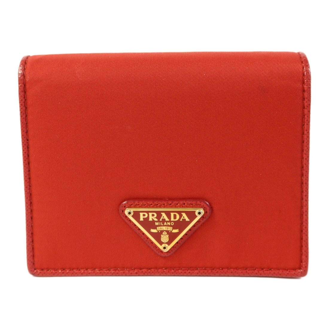 PRADA Vitello Move Red Nylon Bi-fold Wallet GHW 1MV204 (1 of 16)