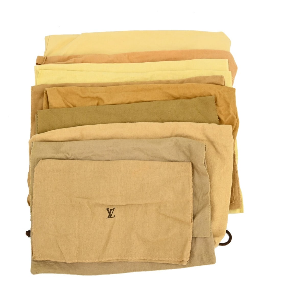 Louis Vuitton 10 Piece Dust Bag Set Brown Cotton Authentic (1 of 8)