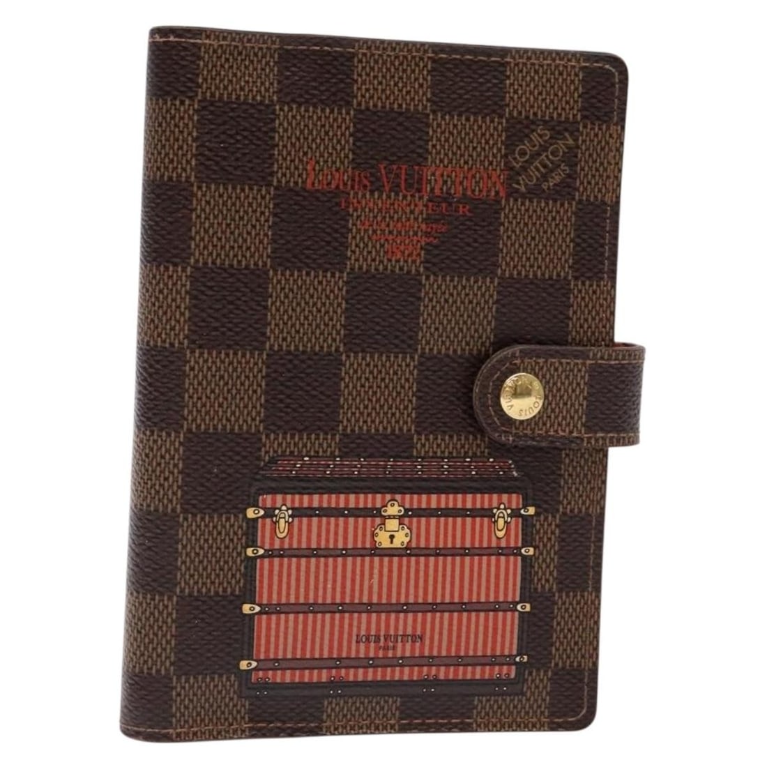 Louis Vuitton Damier Ebene Trunk Agenda PM Day Planner Cover R20029 (1 of 18)