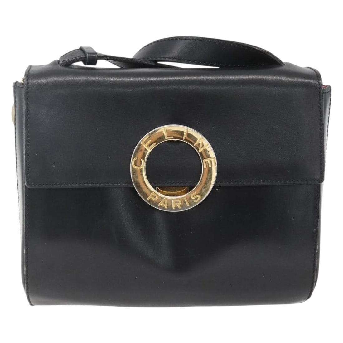Vintage Celine Crossbody Shoulder Bag with Circle Logo in Black (1 of 2)