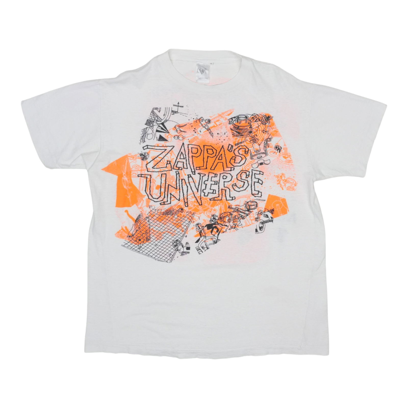 Vintage 1993 Frank Zappa Universe T-Shirt White Large Cotton: Vintage 1993 Frank Zappa Universe T-Shirt White Large Cotton Discover a piece of music history with this original vintage 1993 Frank Zappa's Universe Shirt. This true vintage shirt features striking f