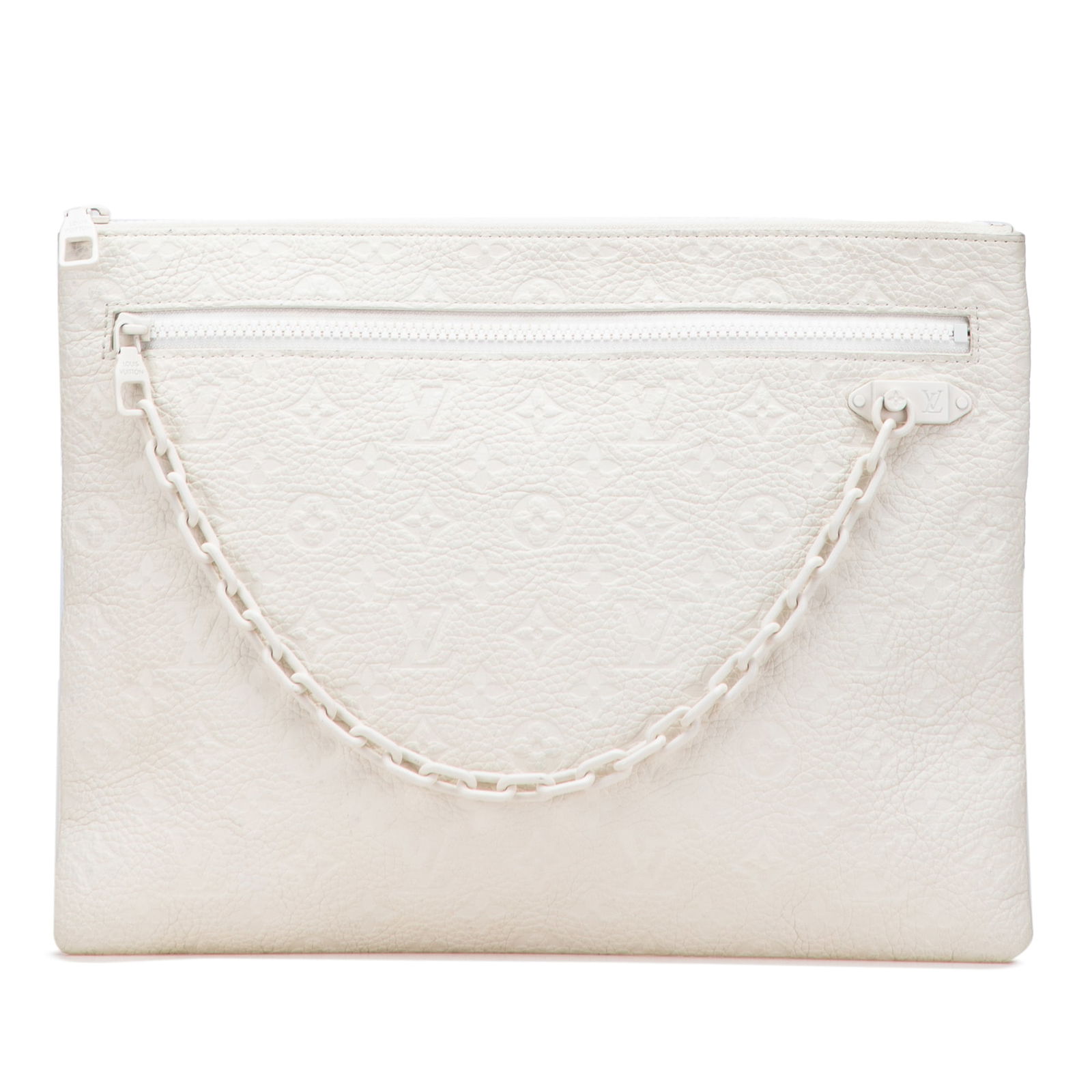 Louis Vuitton Monogram Taurillon A4 Clutch Bag in White Leather (1 of 11)