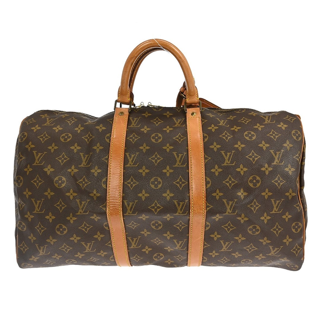 Keepall 50 Travel Handbag in Brown Canvas by Louis Vuitton (1 of 1)