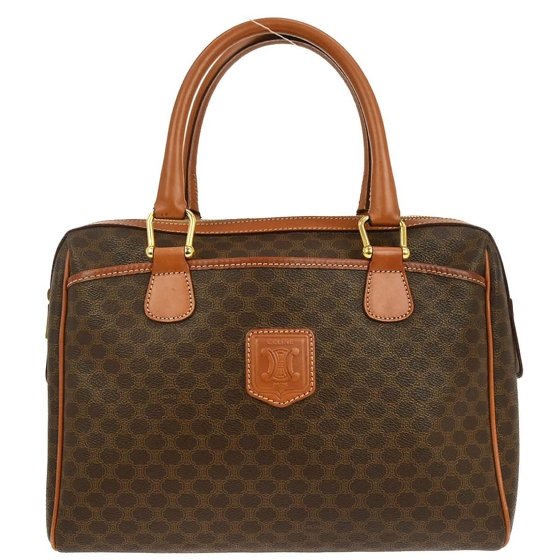 Celine Macadam MC97/2 Brown PVC and Leather Medium Duffle Handbag (1 of 10)