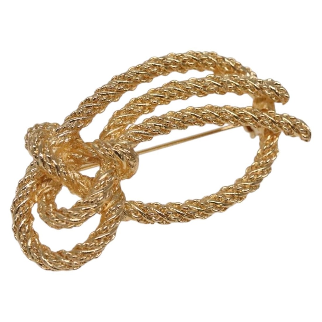 Vintage Dior Brooch with Gold Logo and Bow Safety Pin Detail (1 of 1)