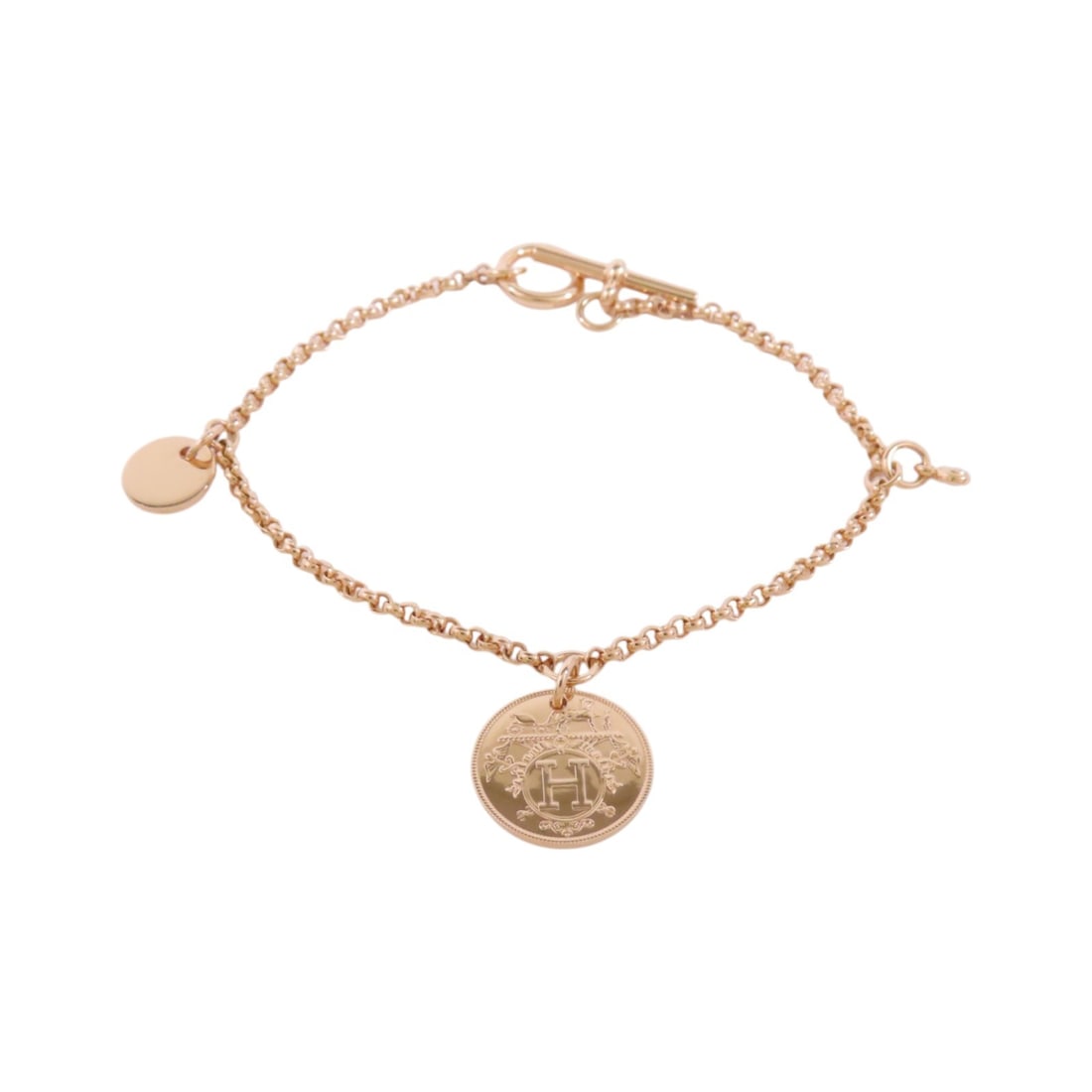 HERMES Ex-Libris Diamond Bracelet K18PG Rose Gold GHW (1 of 12)