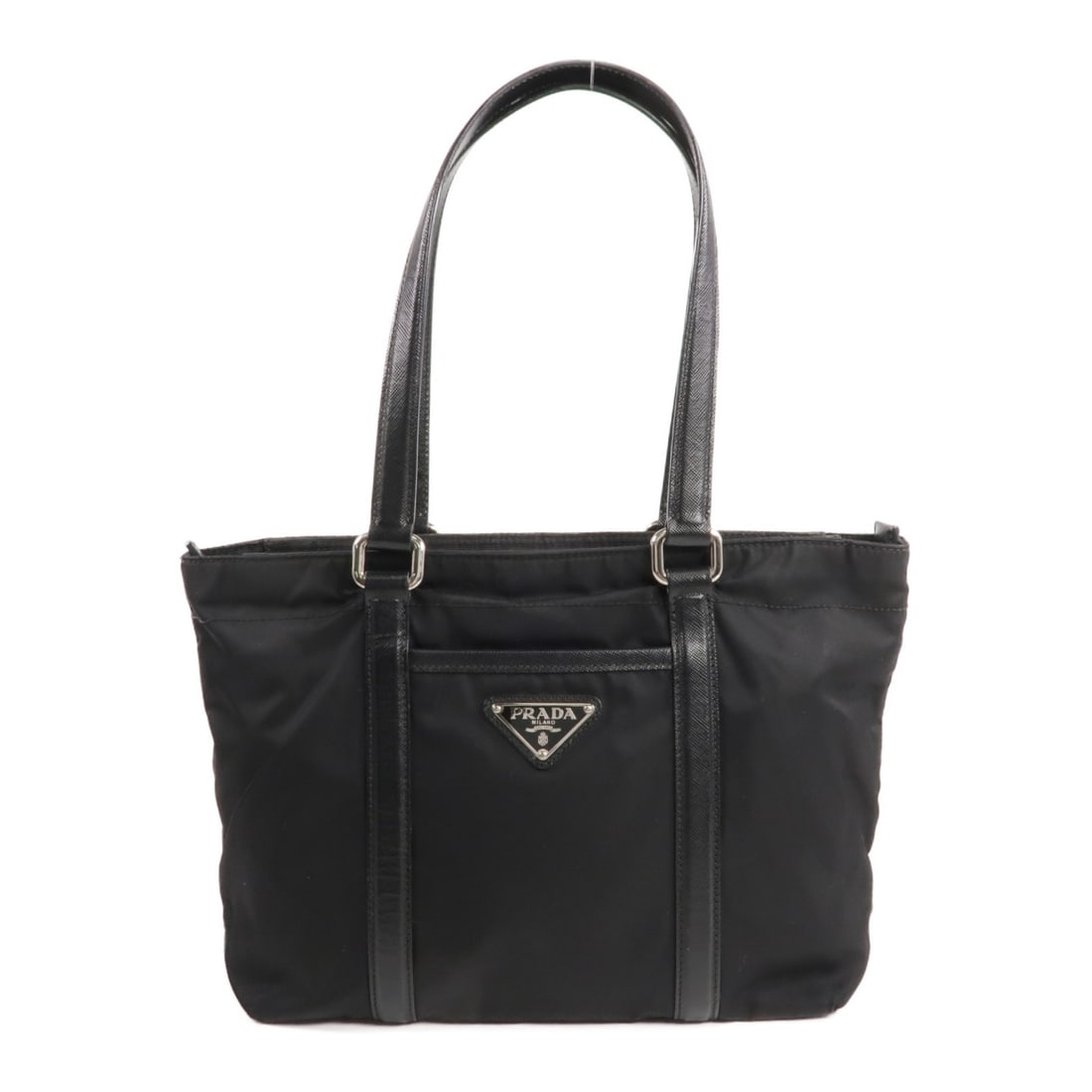 Prada Black Nylon Shoulder Bag with Silver Tone Hardware (1 of 17)