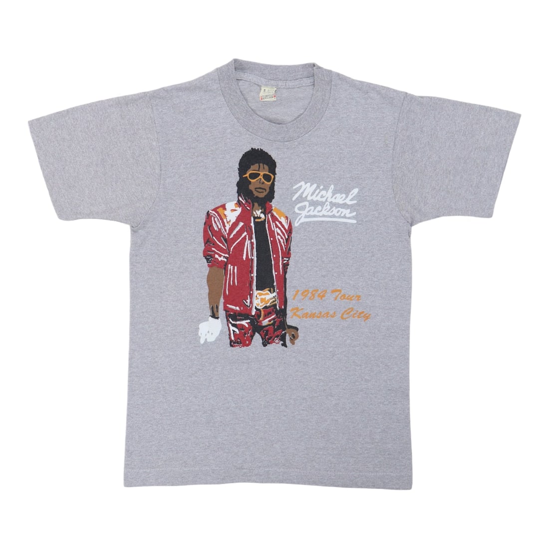 Vintage 1984 Michael Jackson Kansas City Concert Shirt Gray: Vintage 1984 Michael Jackson Kansas City Concert Shirt Gray Step back into the vibrant 1980s with this original vintage Michael Jackson Kansas City Concert Shirt from 1984. This authentic piece is a m