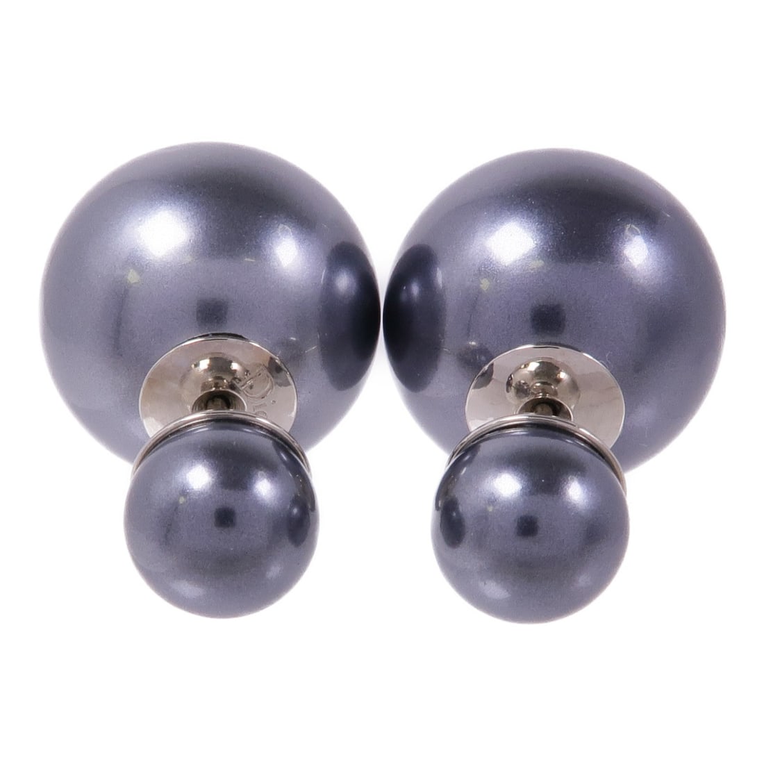 Dior CD E0078MIDRS Dark Gray Pierced Earrings (1 of 7)