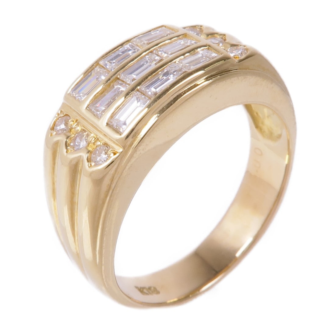 Jewelry 18K Yellow Gold Diamond Ring Size 8.25 (1 of 7)