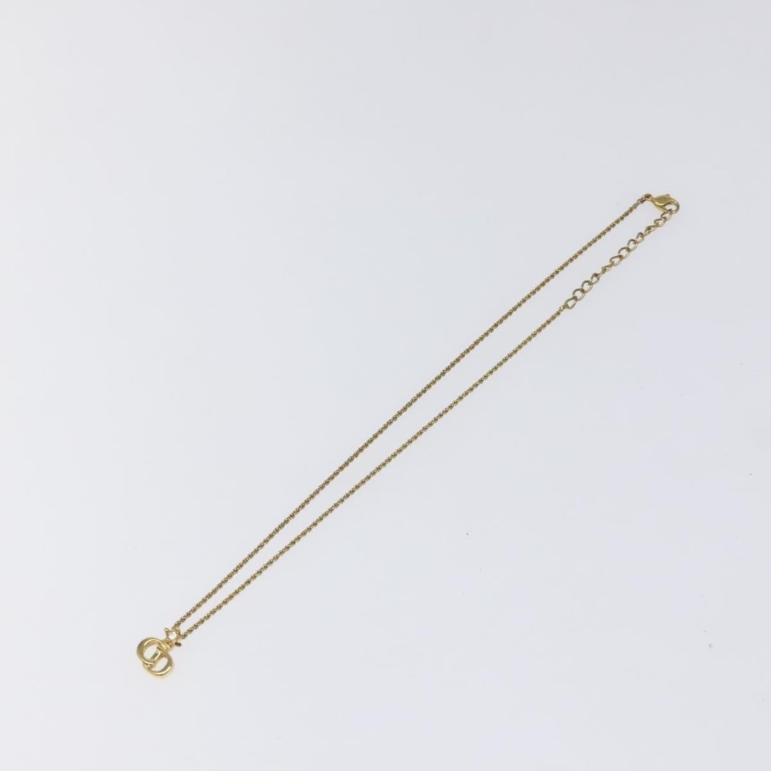 Pendant Necklace with Gold Tone CD Logo by Christian Dior (1 of 2)