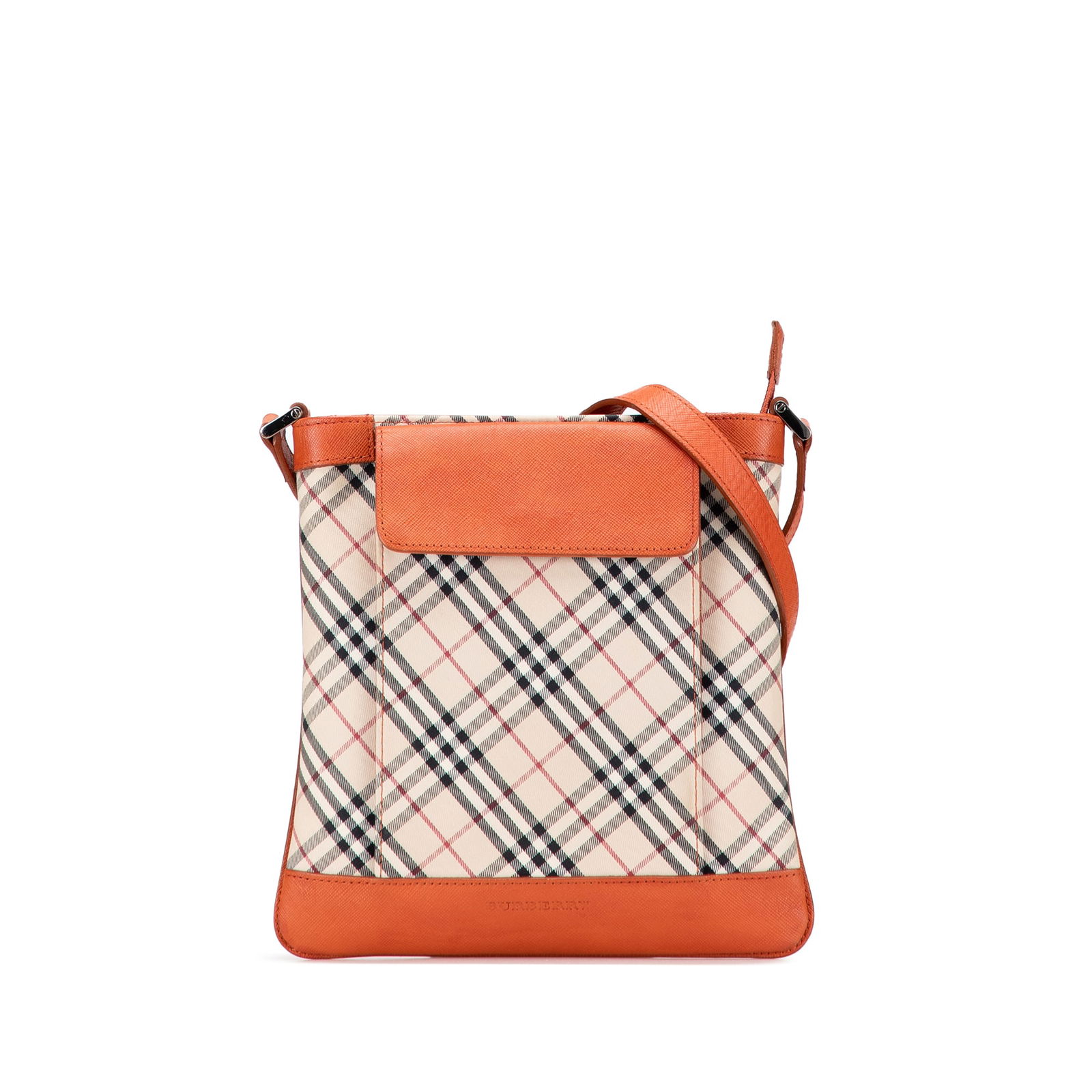 Burberry Nova Check Canvas Crossbody Bag with Leather Trim: Burberry Nova Check Canvas Crossbody Bag with Leather Trim This stylish Burberry Nova Check Canvas Crossbody bag showcases a signature nova check canvas body complemented by luxurious leather trim. It
