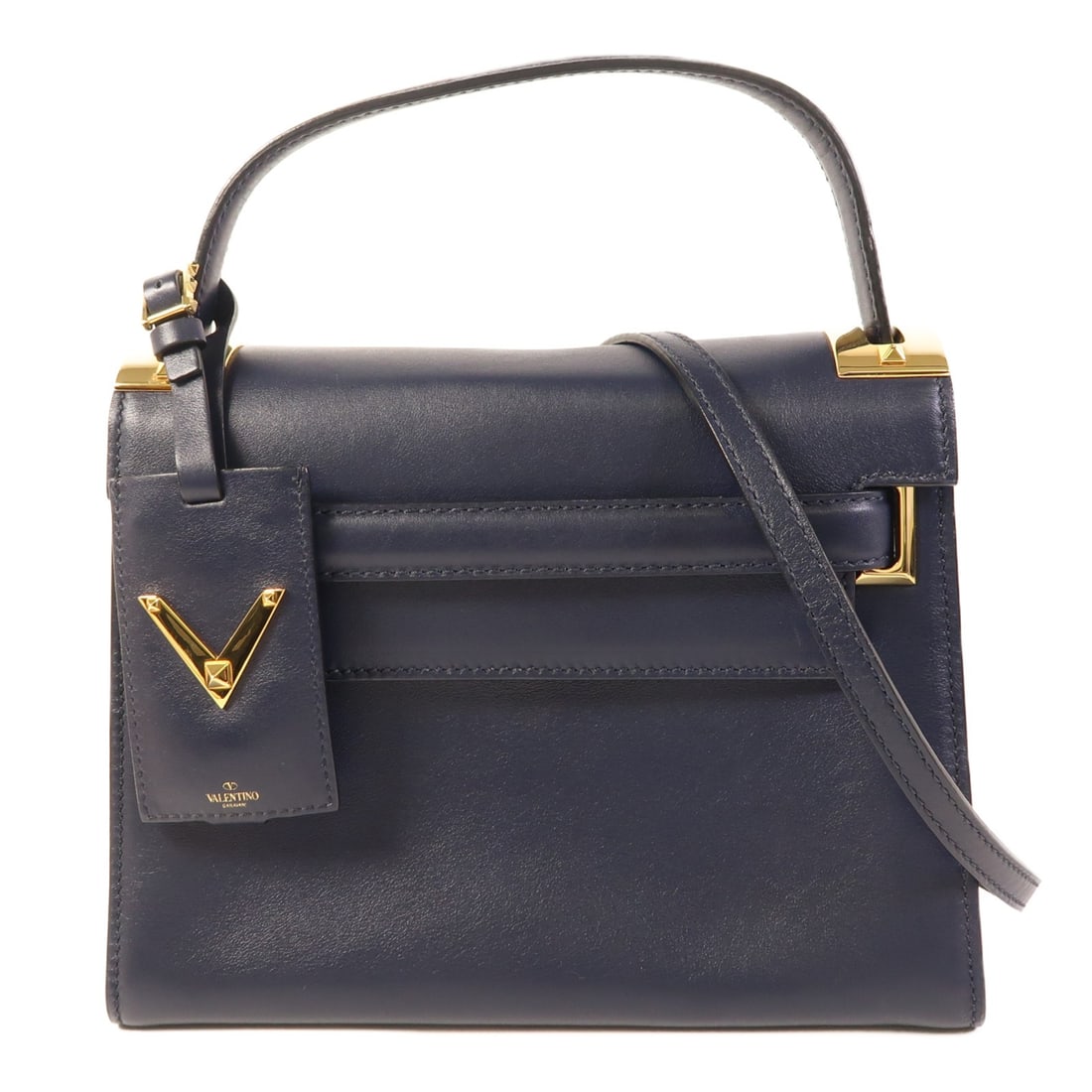 Valentino 2way Shoulder Bag Blue Calfskin Leather GHW (1 of 18)