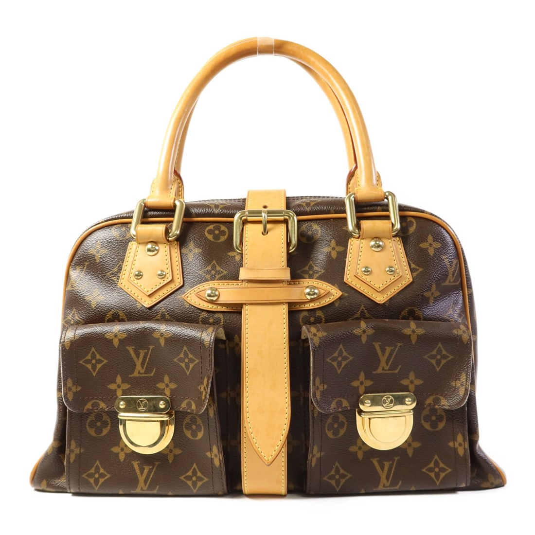 LOUIS VUITTON Manhattan GM Handbag M40025 Monogram Brown GHW (1 of 18)